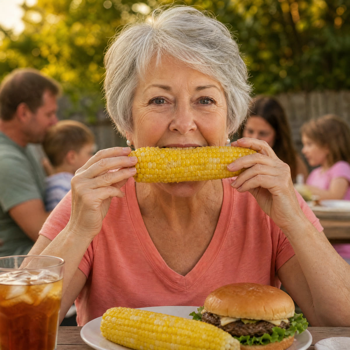 Eating corn on the cob